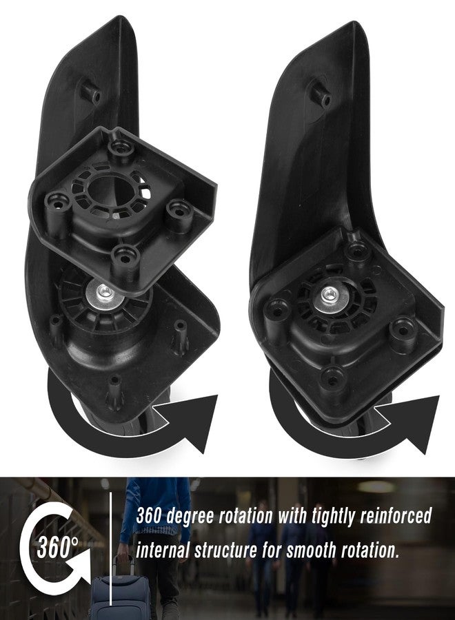 Zoofen 360 Spinner Replacement Luggage Wheel Repairment Suitcase Wheels (Z146) (Z146-Rear Wheel) - Image 3